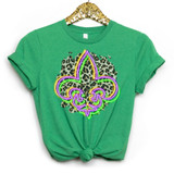 Neon Fleur De Lys DTF Heat Transfer