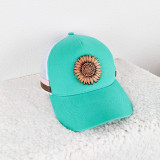 Sunflower TAN Leather Patch