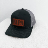 Papa Leather Hat Patch