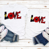 Firefighter Love Word art Sublimation Transfer