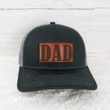 Custom Leather Hat Patch YOU CHOOSE TEXT