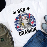 Ben Drankin Ben Franklin Parody Patriotic USA Red White and Blue Flag Sublimation Transfer-1655960313