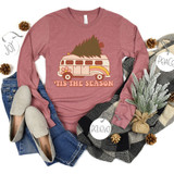 Tis The Season Groovy Van DTF Heat Transfer