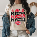 Football Mama Trio Red/Black DTF Heat Transfer