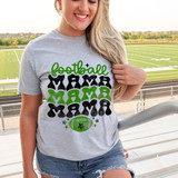 Football Mama Trio Green/Black DTF Heat Transfer