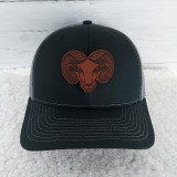 Ram Mascot Leather Hat Patch