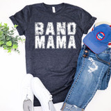 Band Mama Distressed WHITE DTF Heat Transfer