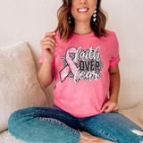 Faith Over Fear Leopard DTF Heat Transfer