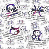 Zodiac Stickers Variety Pack Sticker Sheet