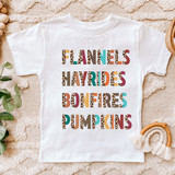 Flannels Hayrides Bonfires Pumpkins Leopard  Sublimation Transfer