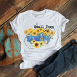 Small Town Girl Sunflower Vintage Classic Truck West Virginia Sublimation Transfer