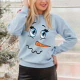 Snowman Face DTF Transfer