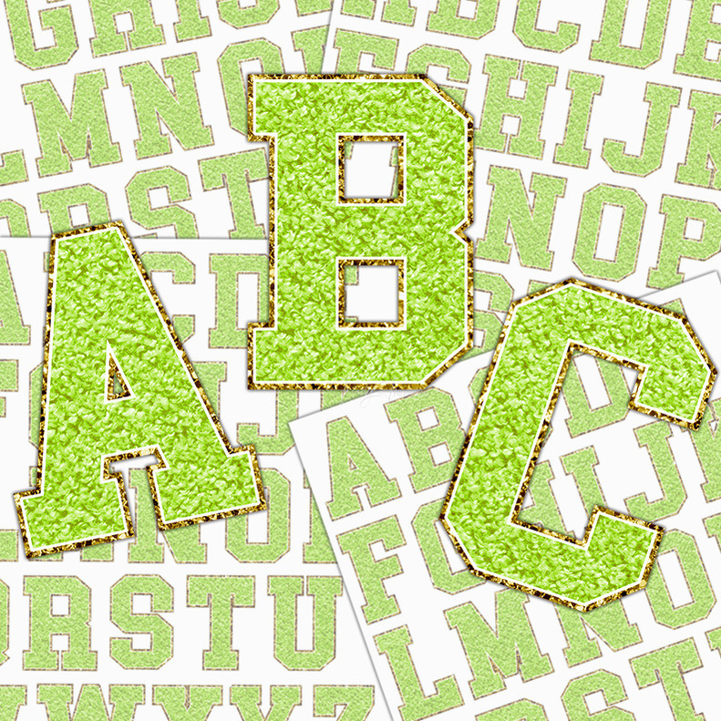 Purple Glitter Letters Sticker Sheet