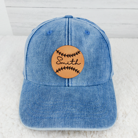 Personalized Leather Baseball Softball Patch