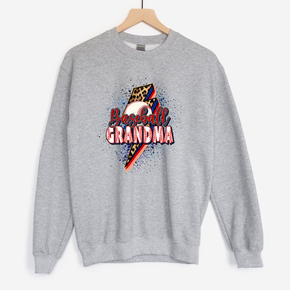 Baseball Grandma Lightening Bolt DTF Heat Transfer