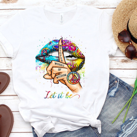 Whisper Words of Wisdom Let It Be Lips Sublimation Transfer