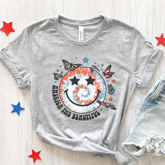 America The Beautiful Retro DTF Heat Transfer