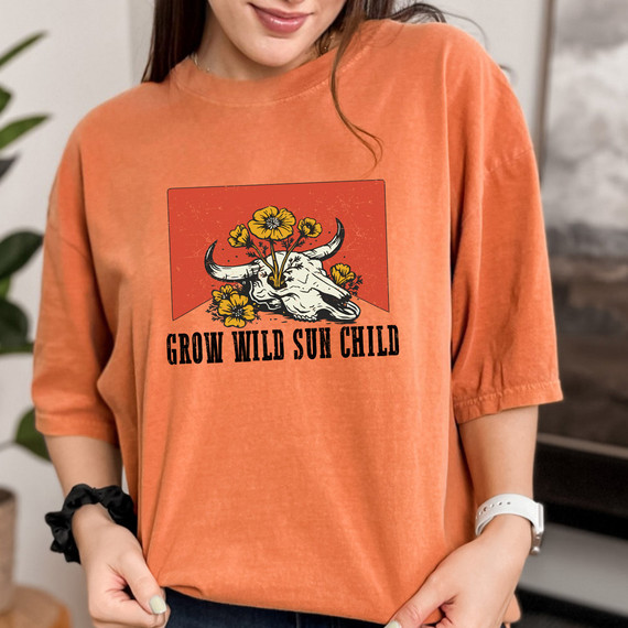 Grow Wild Sun Child DTF Heat Transfer