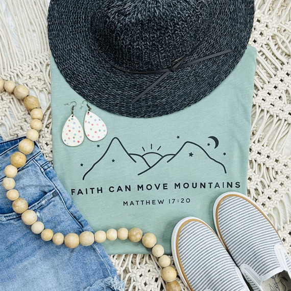 Faith Can Move Mountains Screen Print Heat Transfer