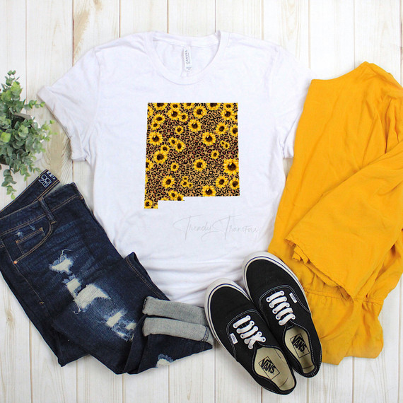 New Mexico Leopard Sunflower Sublimation Transfer