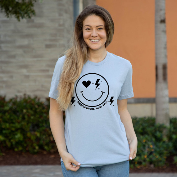 Homeschool Mom Era Happy Face DTF Heat Transfer