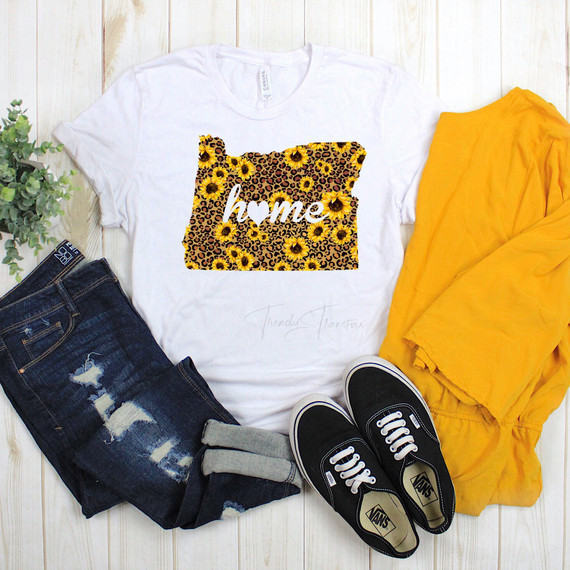 Oregon Leopard Sunflower home Sublimation Transfer