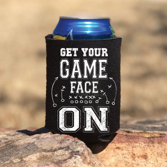 Get Your Game Face On HAT/CAN HUGGER Screen Print Heat Transfer