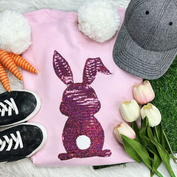 Adult Purple Bunny Sequin Patch