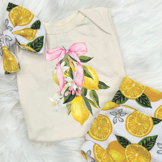 Lemon Coquette DTF Heat Transfer