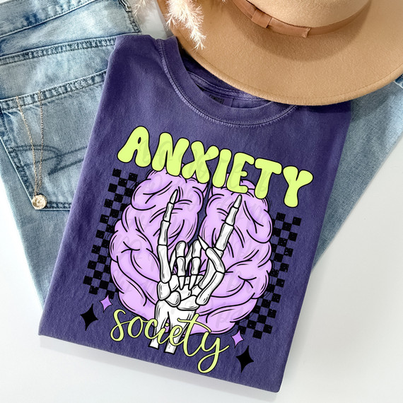 Anxiety Society DTF Heat Transfer