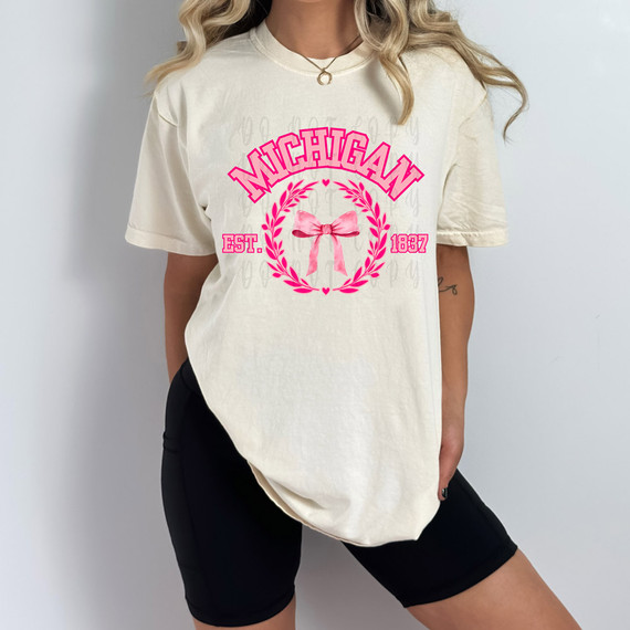 Michigan Coquette DTF Heat Transfer