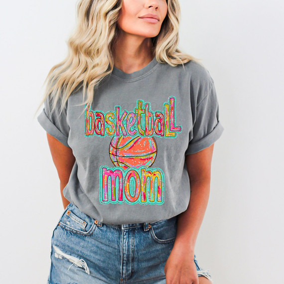 Basketball Mom Glitz DTF Heat Transfer