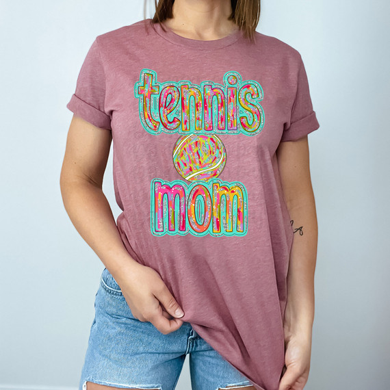 Tennis Mom Glitz DTF Heat Transfer