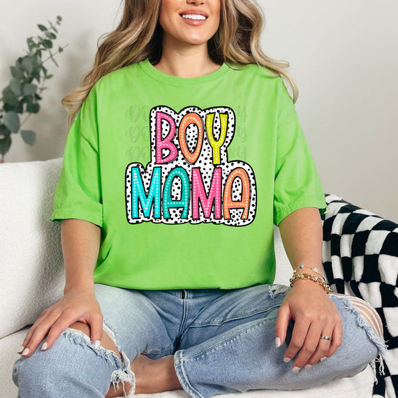 Boy Mama Dalmatian Dots DTF Heat Transfer