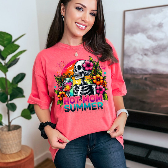 Hot Mom Summer Skeleton DTF Heat Transfer