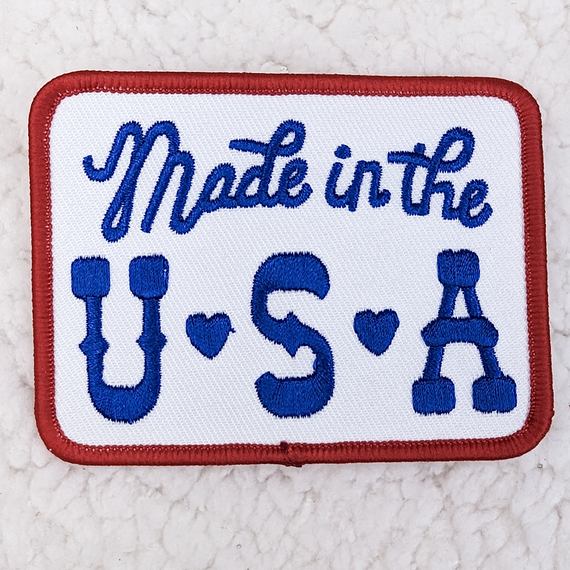 Made In The USA Embroidered HAT/POCKET Patch