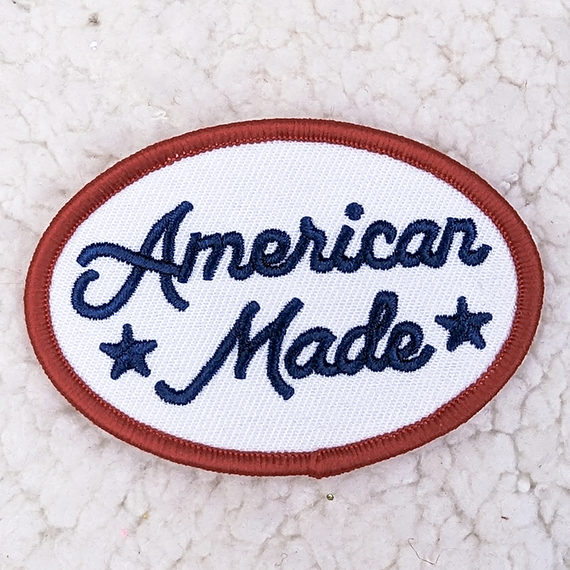 American Made Embroidered HAT/POCKET Patch