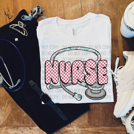 Nurse Paisley DTF Heat Transfer