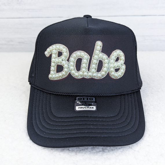 GLUE ON BABE Pearl Sparkle HAT/POCKET Patch