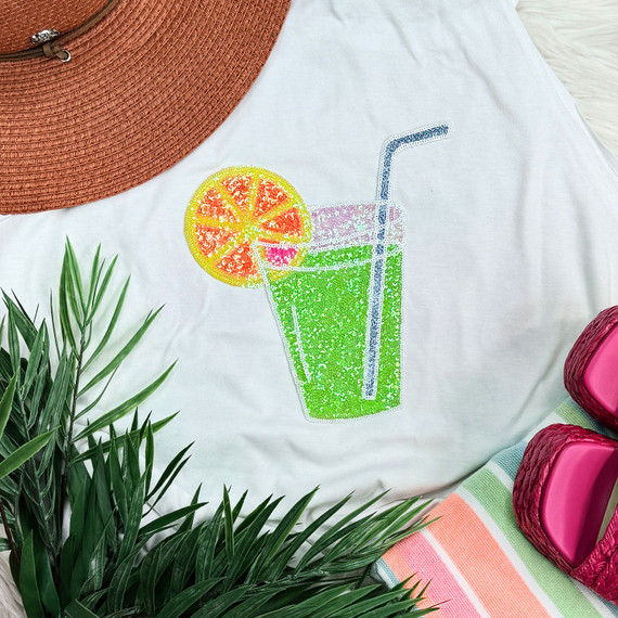 Summer Cocktail Sequin Patch