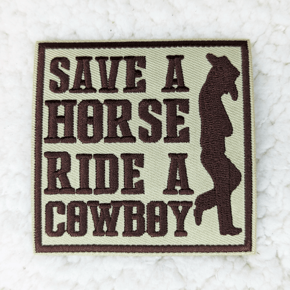 Save A Horse Embroidered HAT/POCKET Patch
