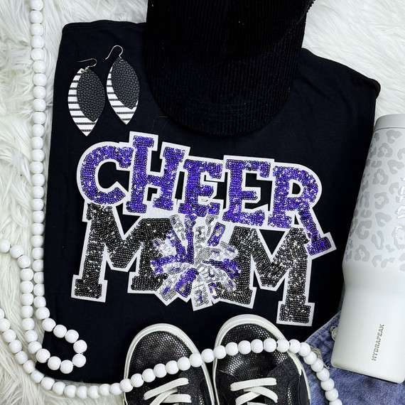 ROYAL Sequin Cheer Mom Patch