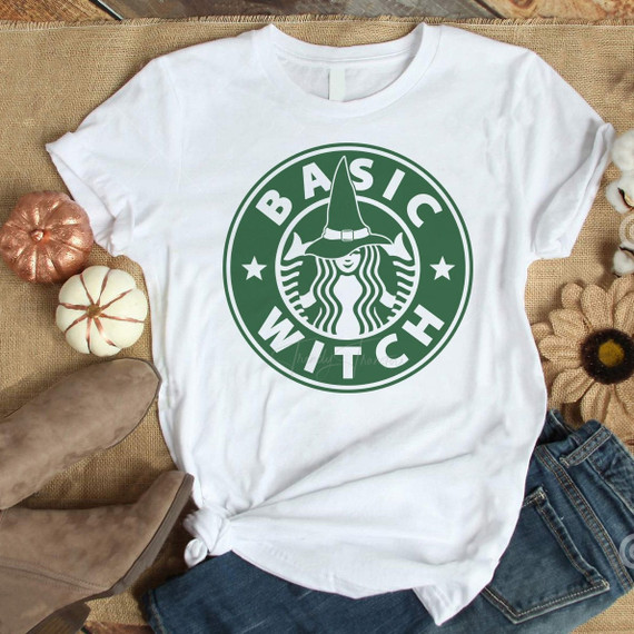 Basic witch starbucks coffee parody Sublimation Transfer