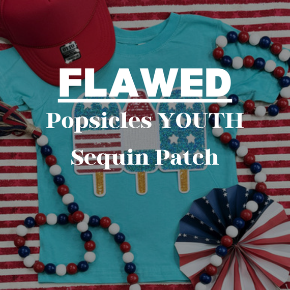 FLAWED Popsicles YOUTH Sequin Patch *READ DESCRIPTION*