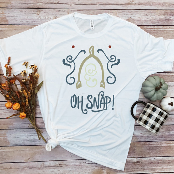 Oh Snap wishbone thanksgiving Sublimation Transfer