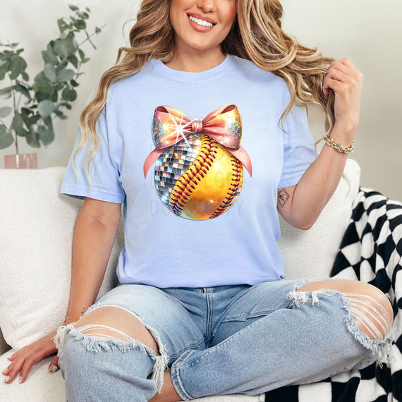 Bling Softball DTF Heat Transfer
