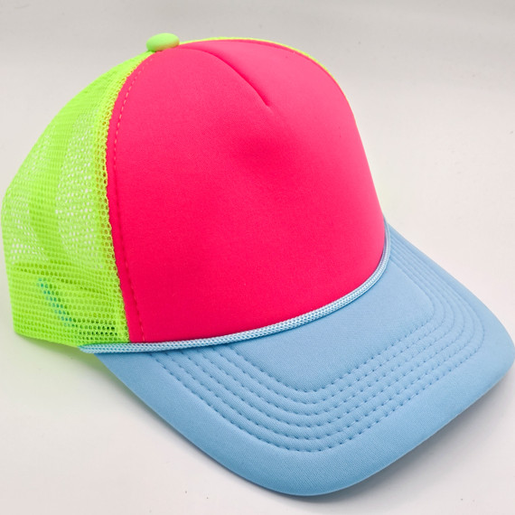 Blue Billed Tricolor Foam Trucker Hat