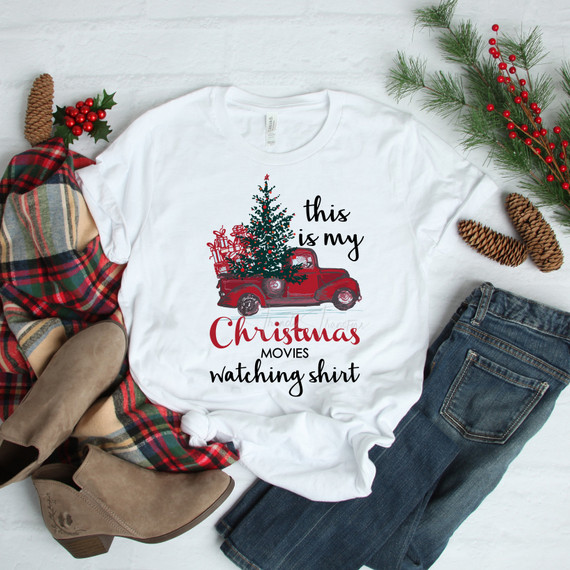 This is my Christmas movies watching shirt Sublimation Transfer