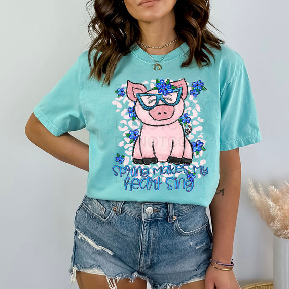 Spring Makes My Heart Sing DTF Heat Transfer 