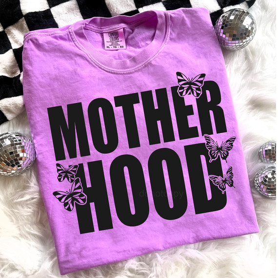 Motherhood Butterflies BLACK DTF Heat Transfer Motherhood Butterflies BLACK DTF Heat Transfer